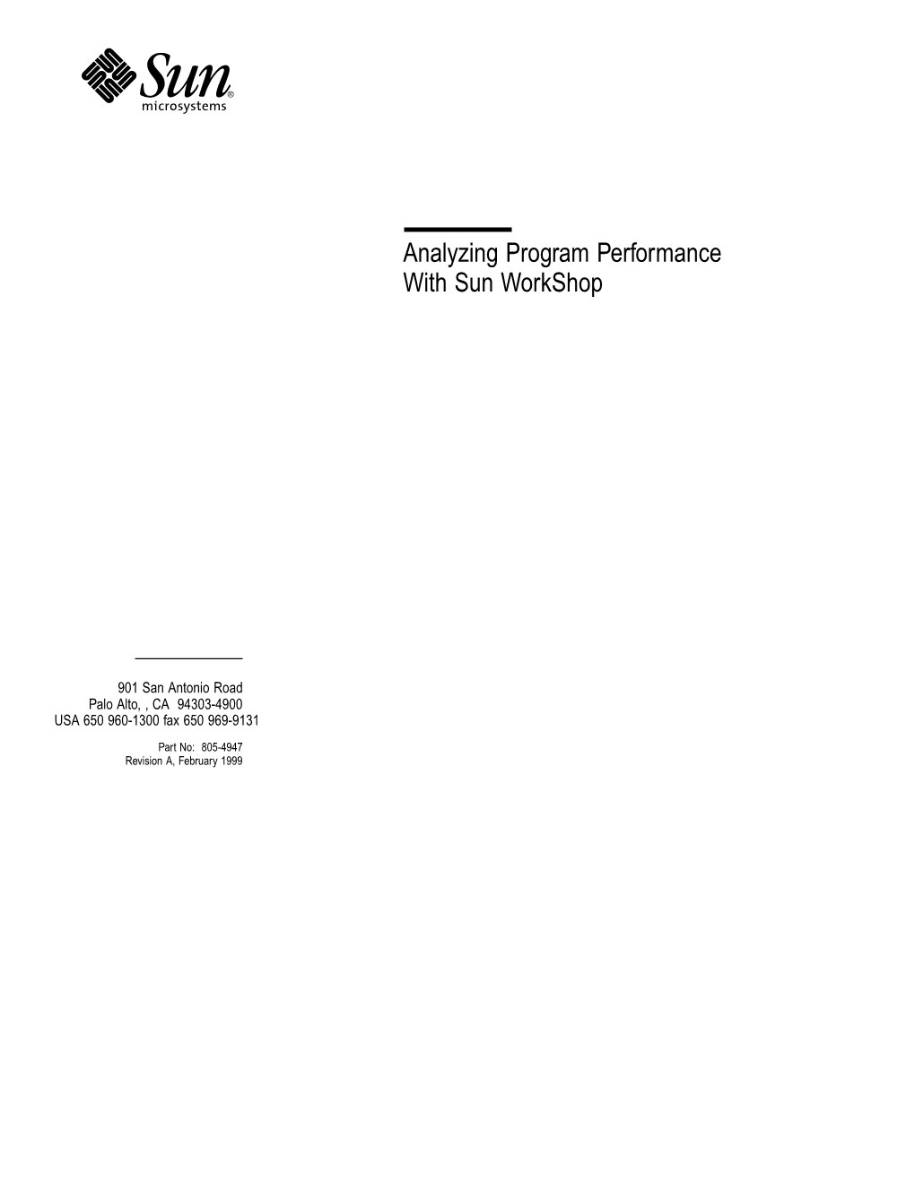 Analyzing Program Performance with Sun Workshop