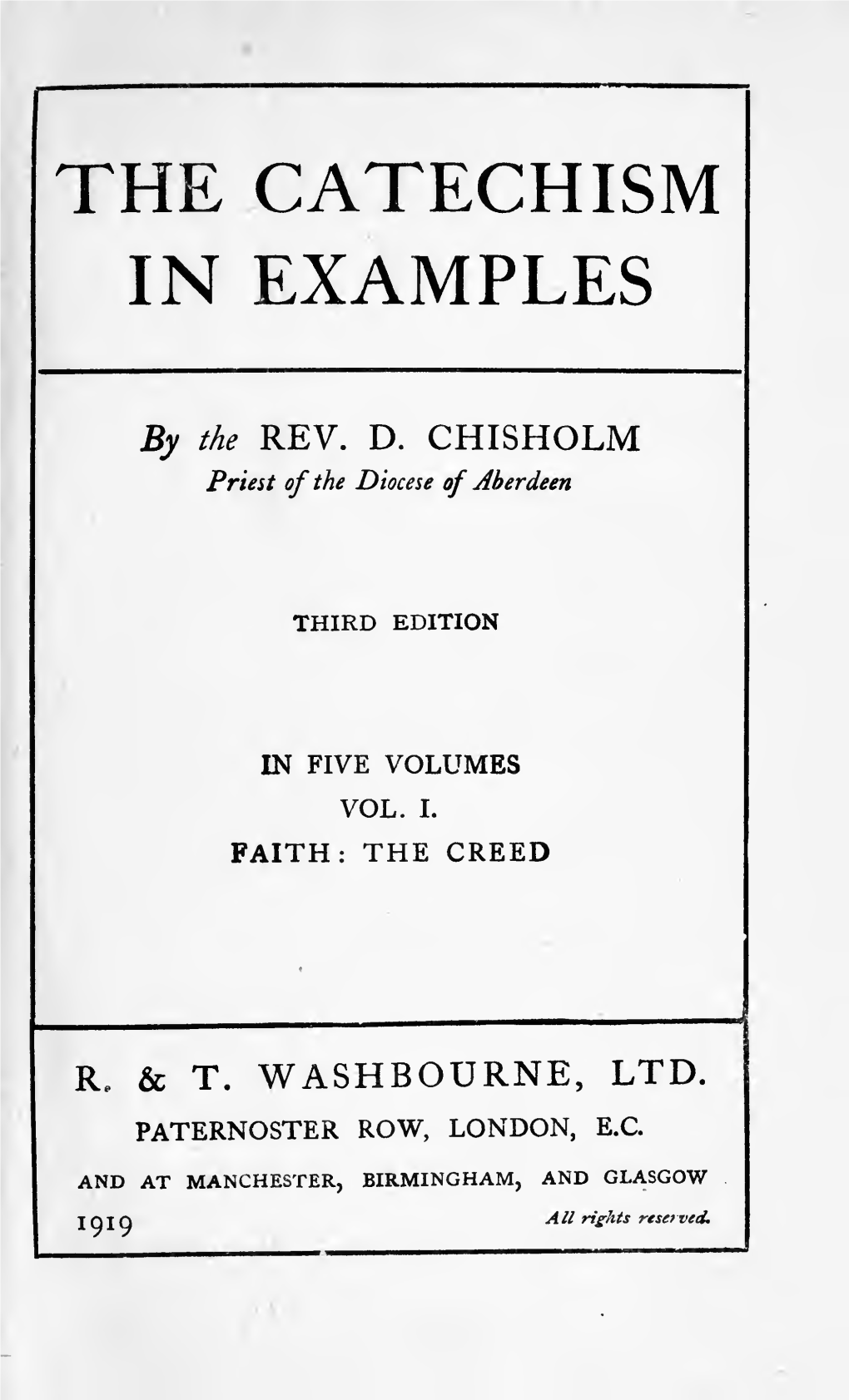 The Catechism in Examples