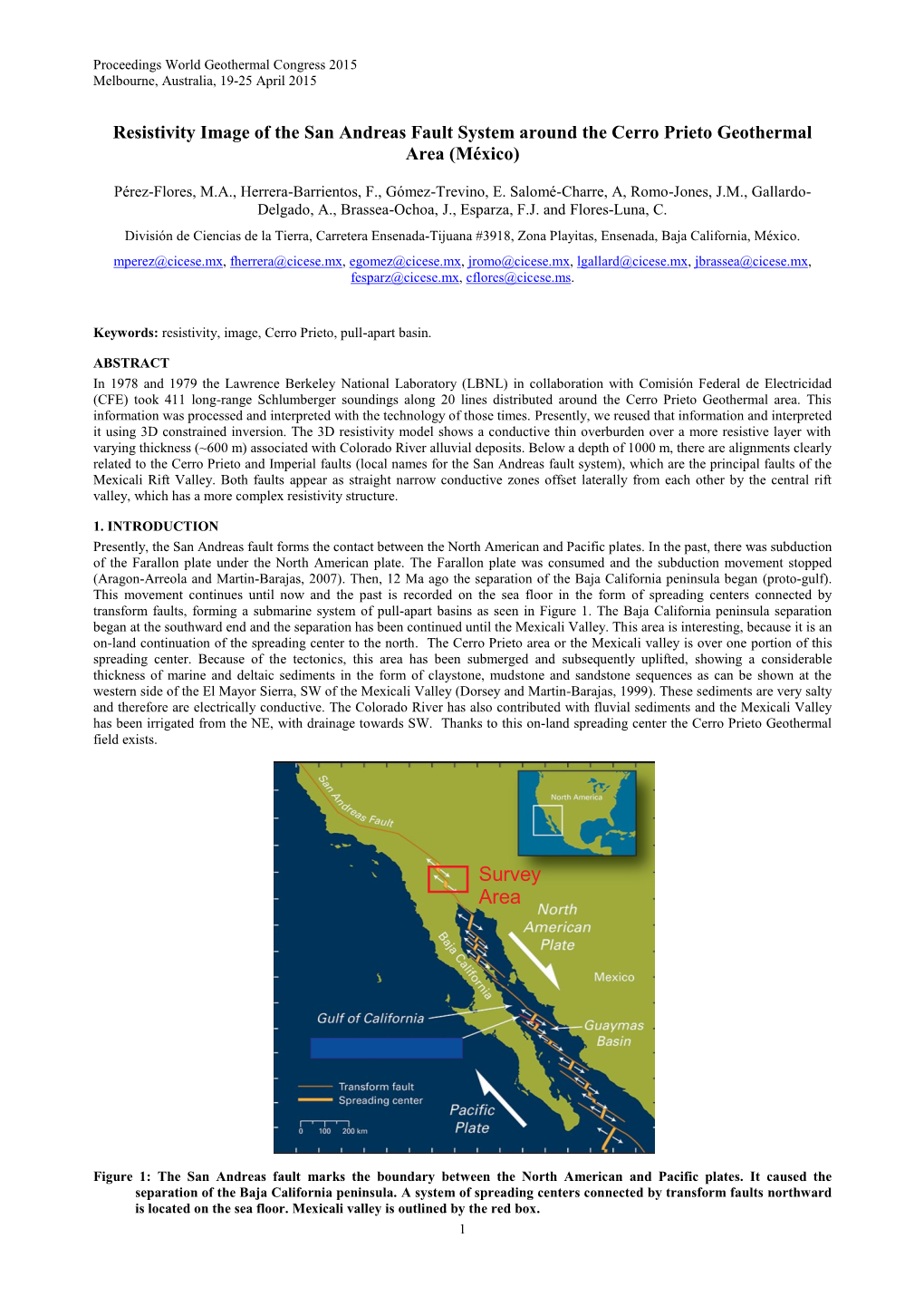 Resistivity Image of the San Andreas Fault System Around the Cerro Prieto Geothermal Area (México)