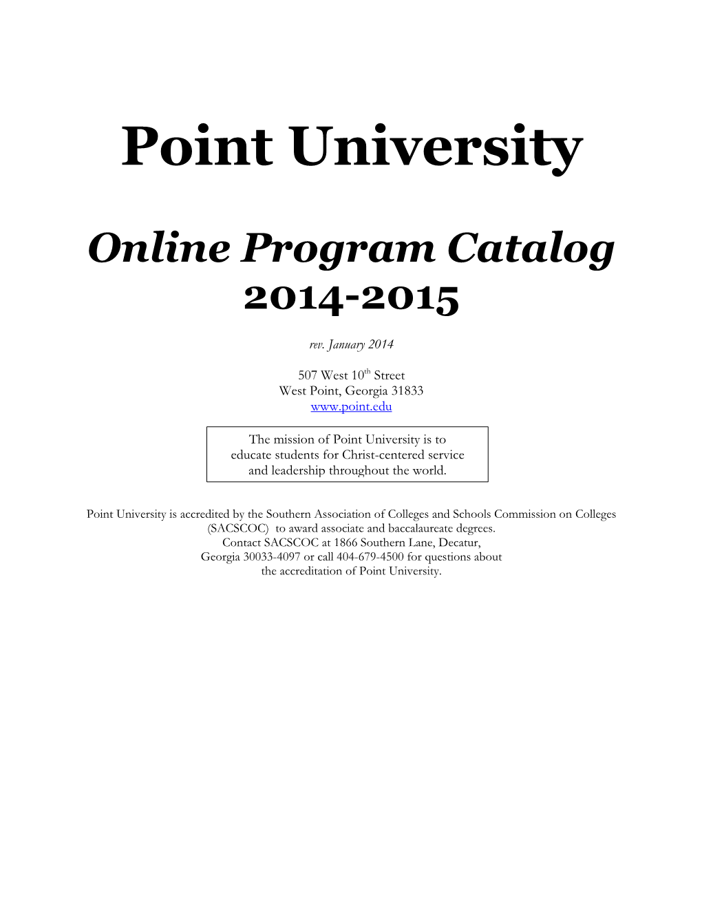 2014-15 Catalog