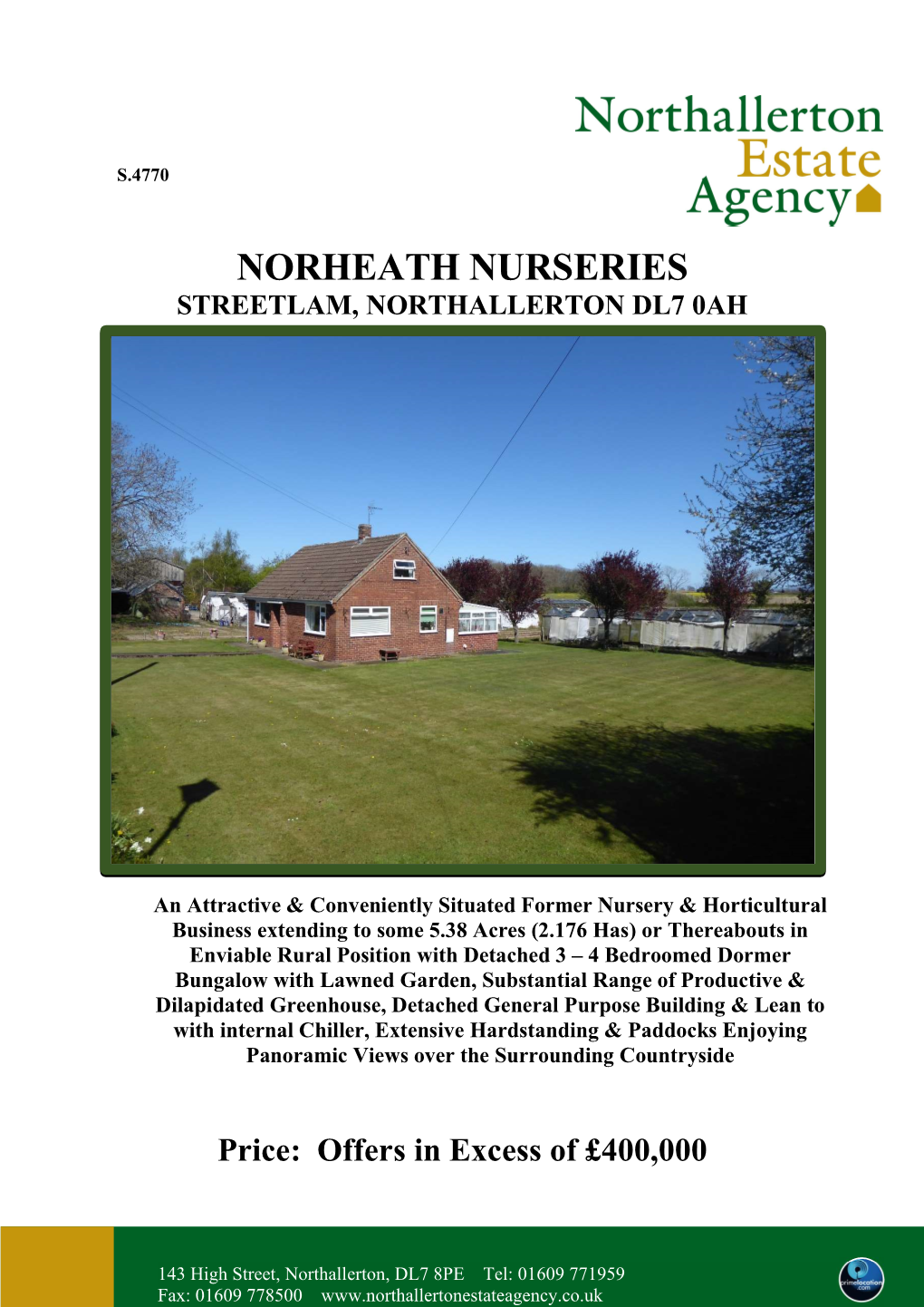 Norheath Nurseries Streetlam, Northallerton Dl7 0Ah