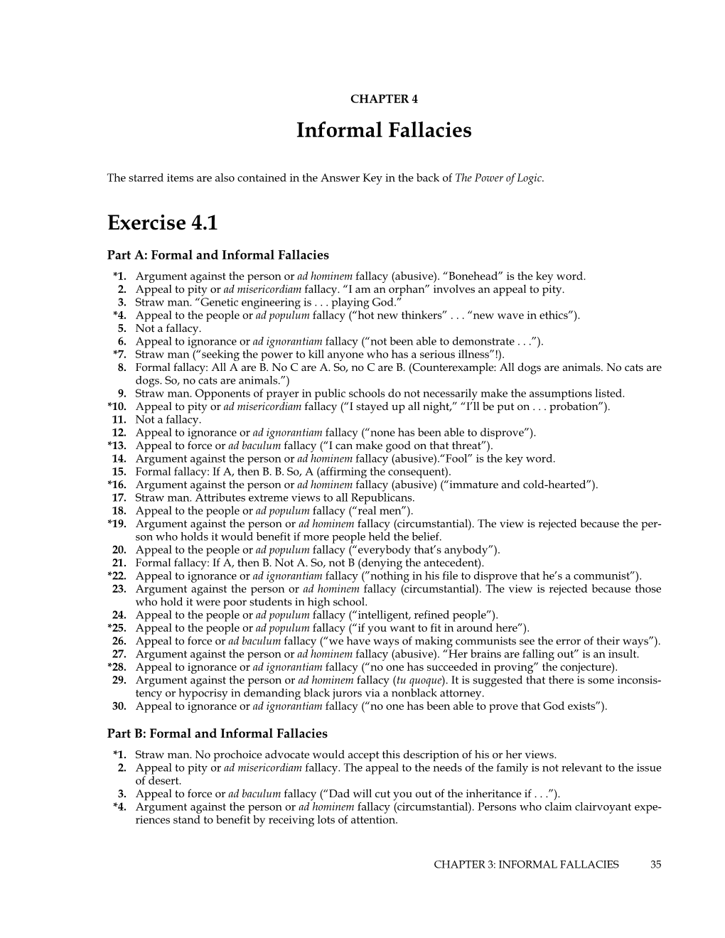 Informal Fallacies