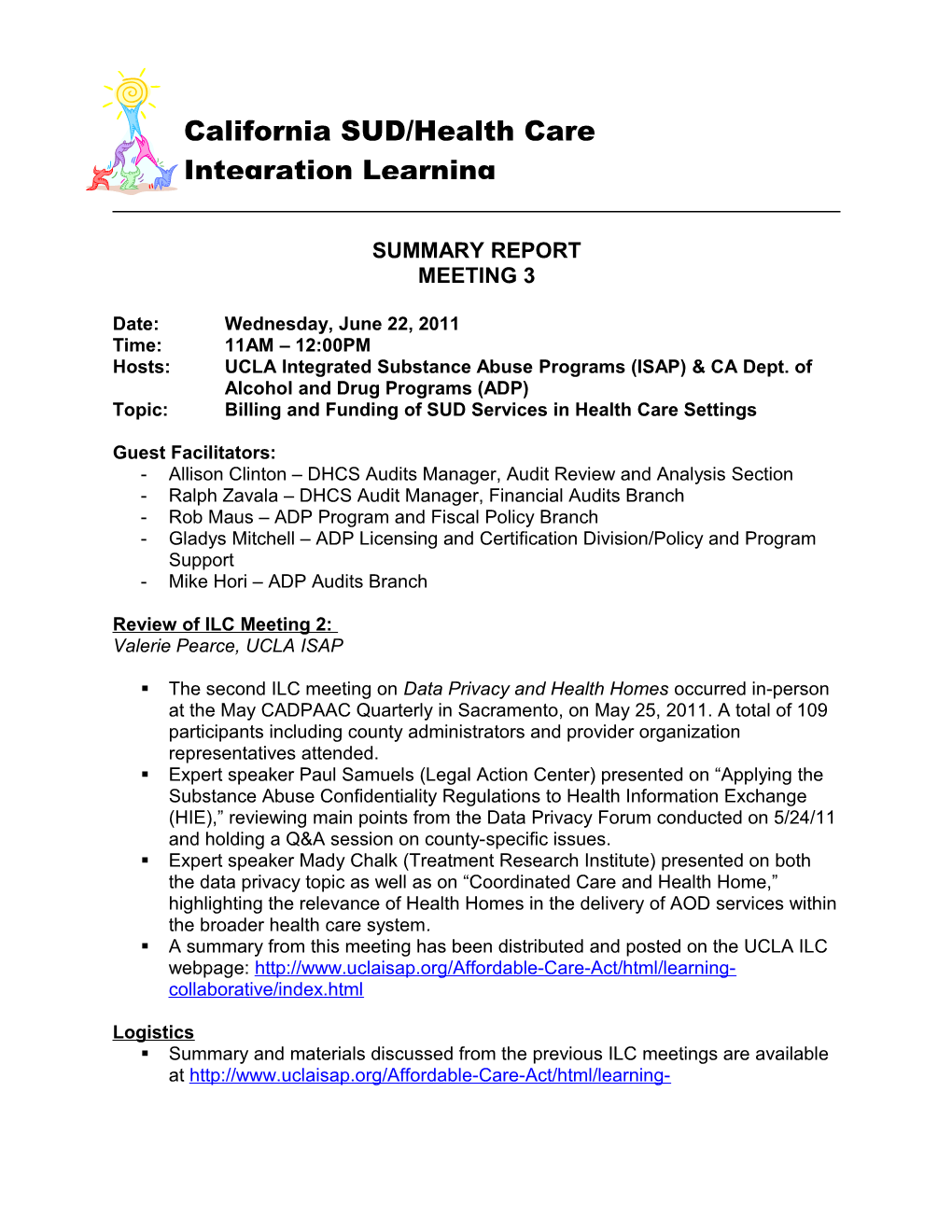 Topic: Billing and Funding of SUD Services in Health Care Settings