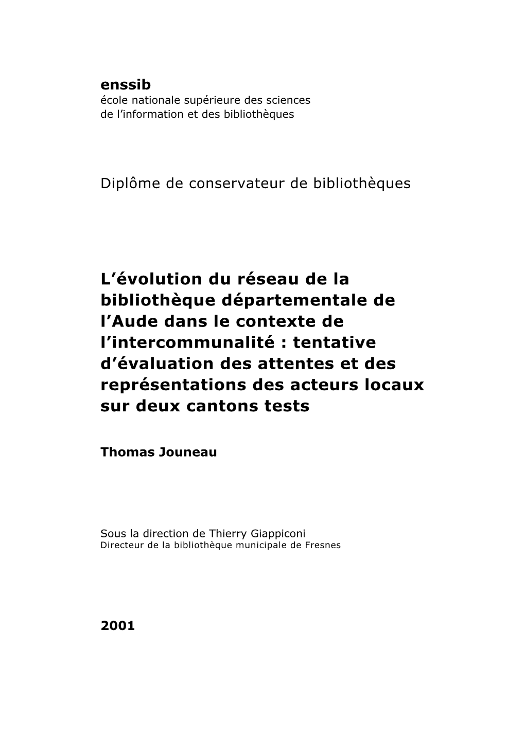Table Des Matières INTRODUCTION 5 1ÈRE PARTIE€: L'implantation