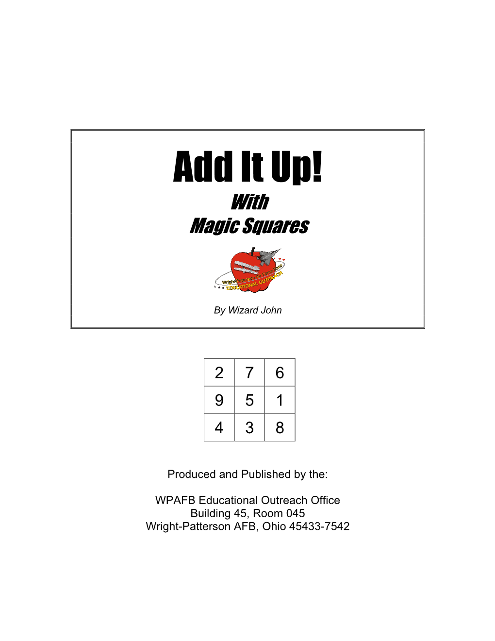 Add It Up! with Magic Squares