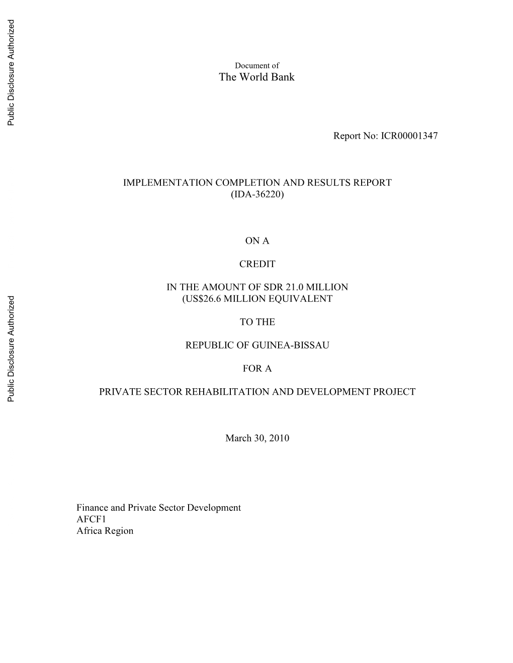 World Bank Document