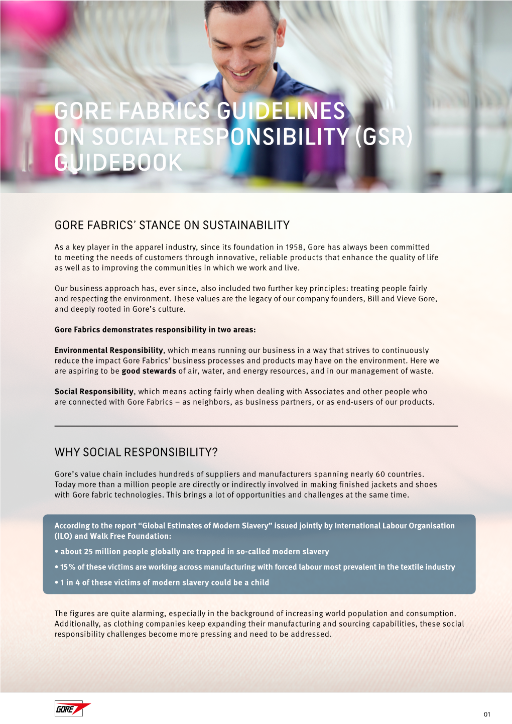 Gore Fabrics Guidelines on Social Responsibility (Gsr) Guidebook