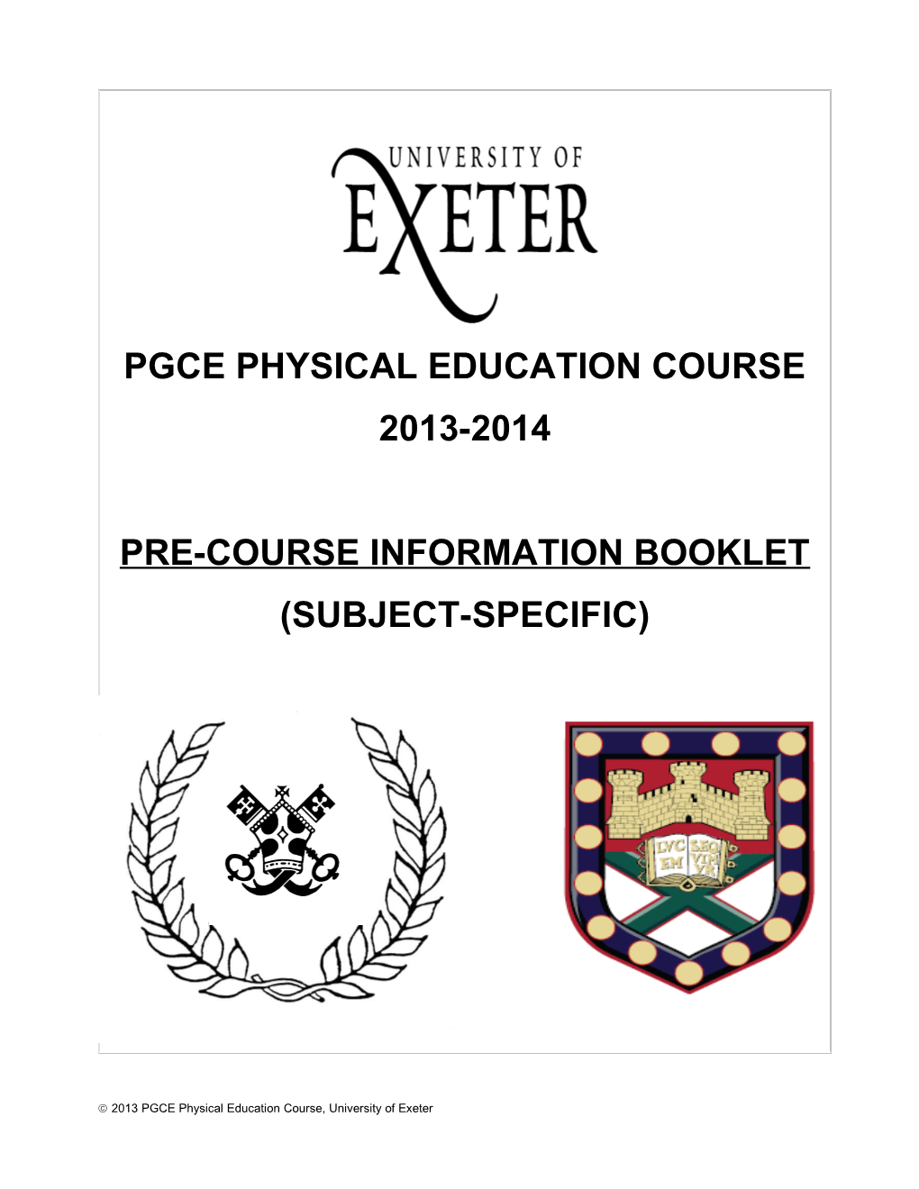 Pgce Physical Education Course