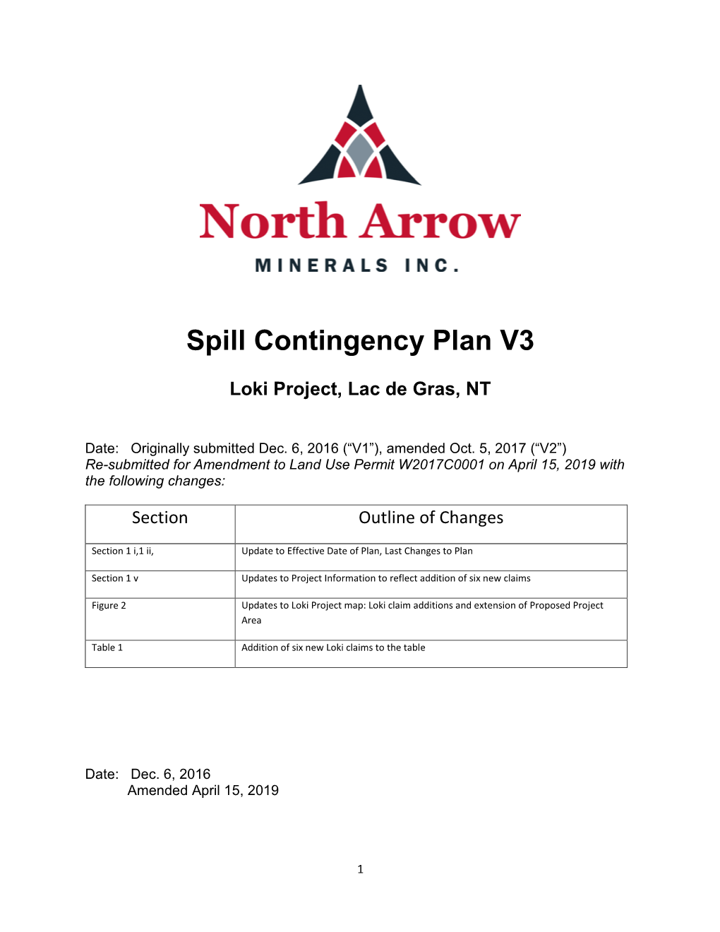 Spill Contingency Plan V3