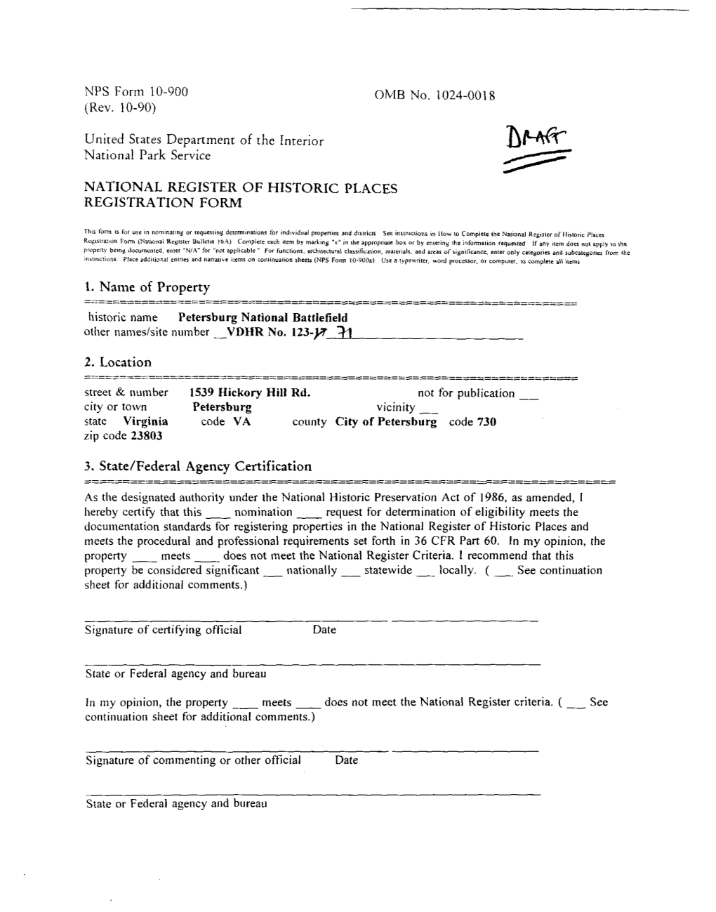 National Register of Historic Places Registration Form