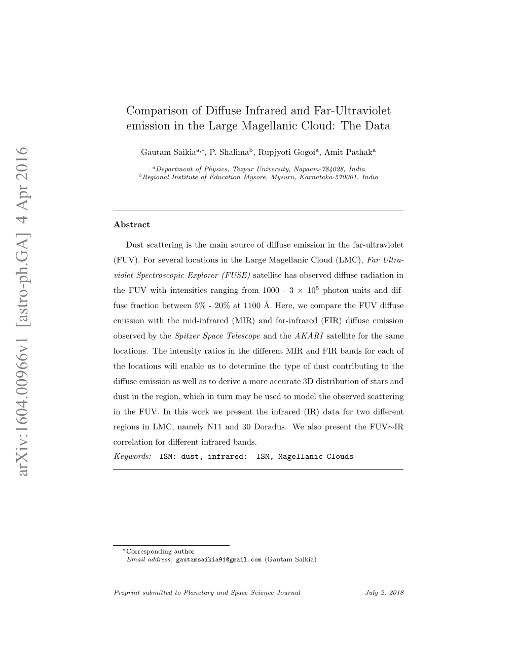 Comparison of Diffuse Infrared and Far-Ultraviolet Emission in The