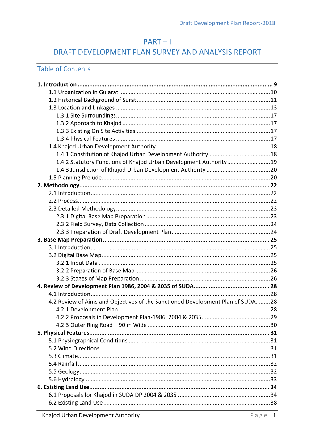 Draft Development Plan Report-2018