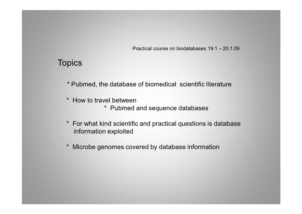 Microbial Databases