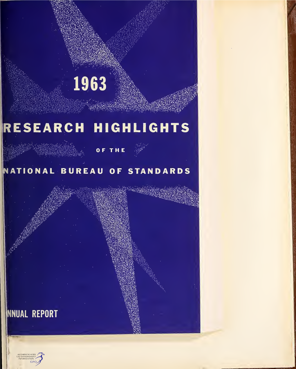 1963 Research Highlights of the National Bureau of Standards