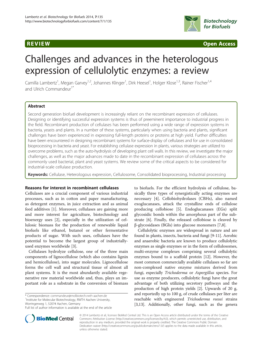 Challenges and Advances in the Heterologous Expression Of