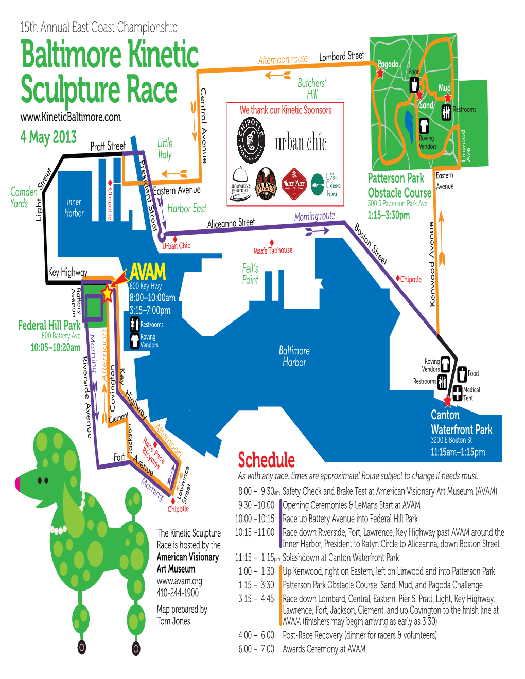 2013 Baltimore Kinetic Sculpture Race Spectator's Guide