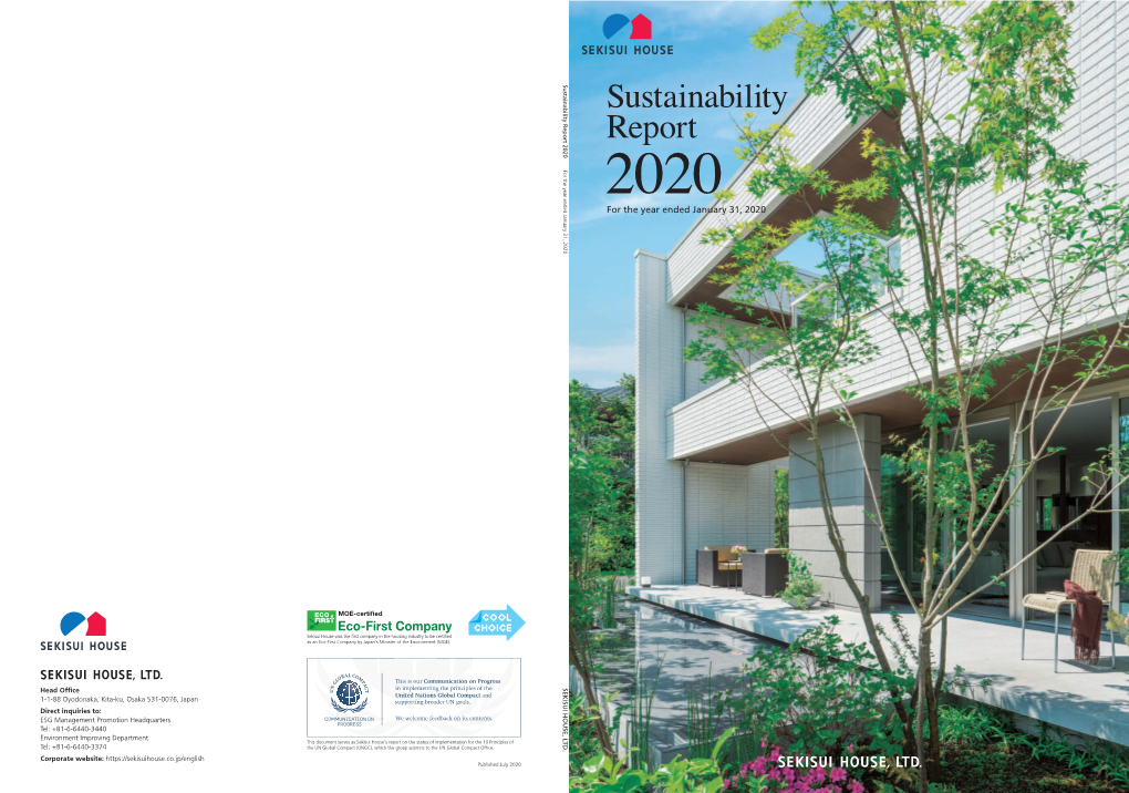 Integrated Report 2020, Issued Separately