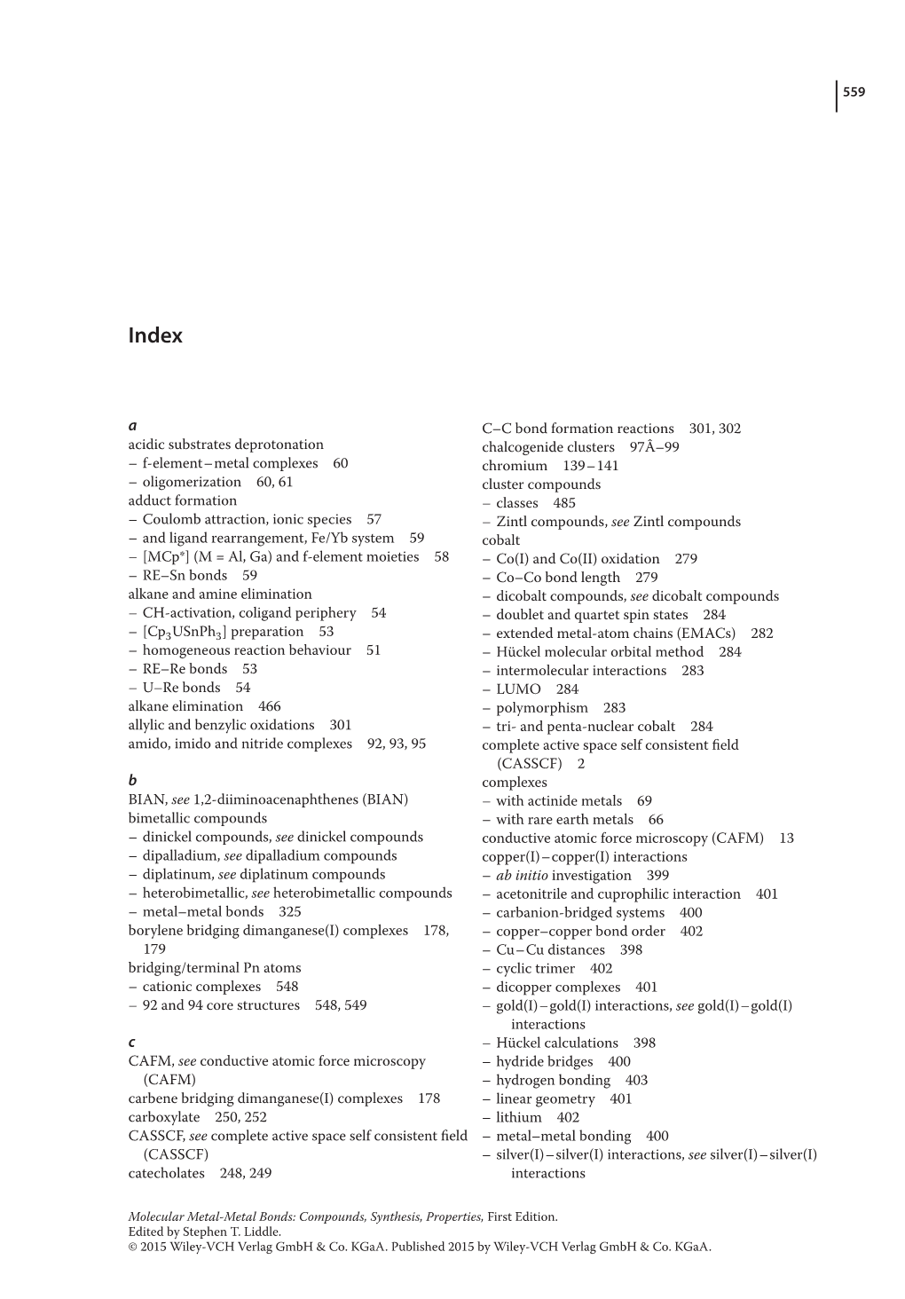 559 Acidic Substrates Deprotonation – F-Element–Metal