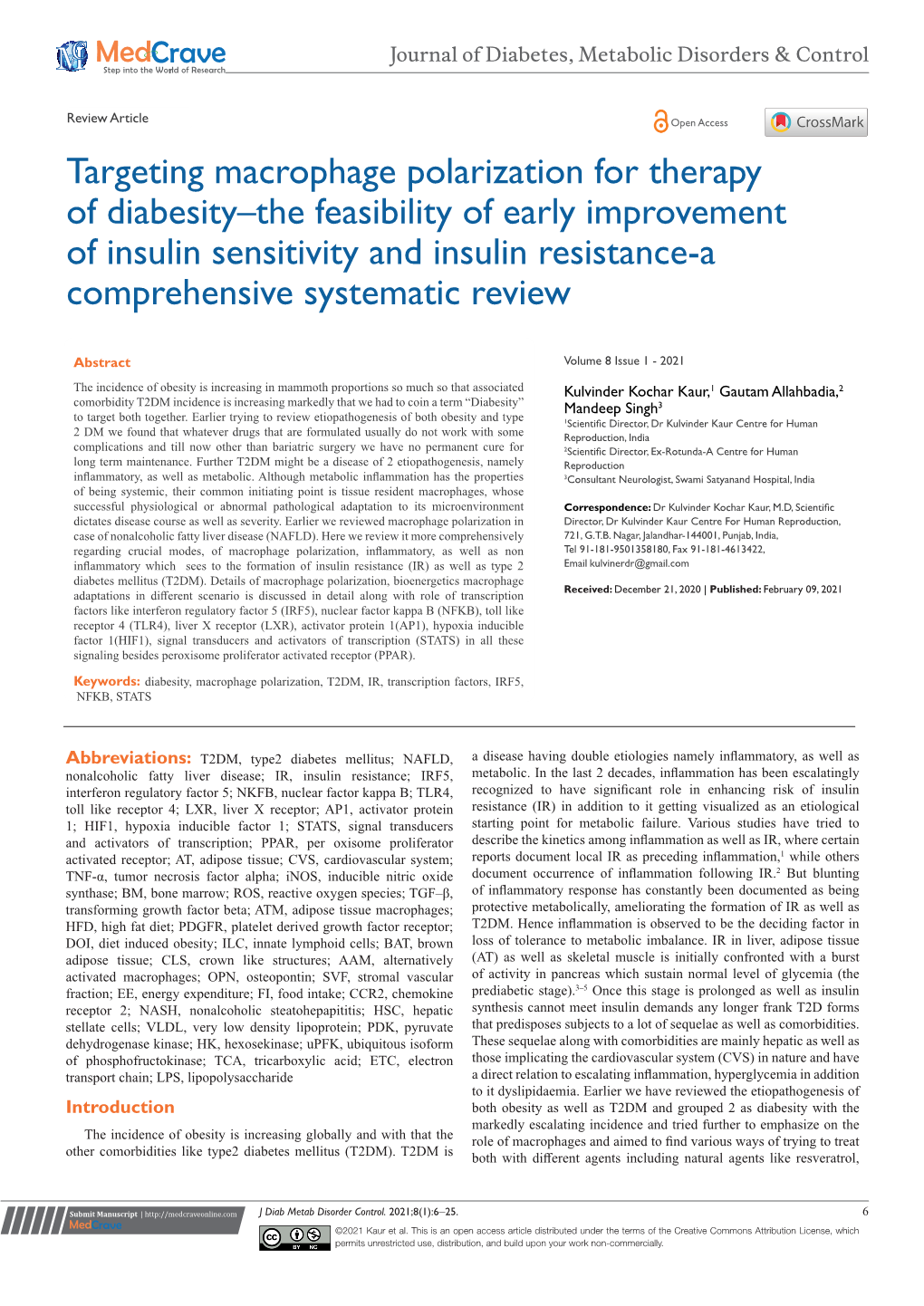 Targeting Macrophage Polarization for Therapy of Diabesity–The Feasibility