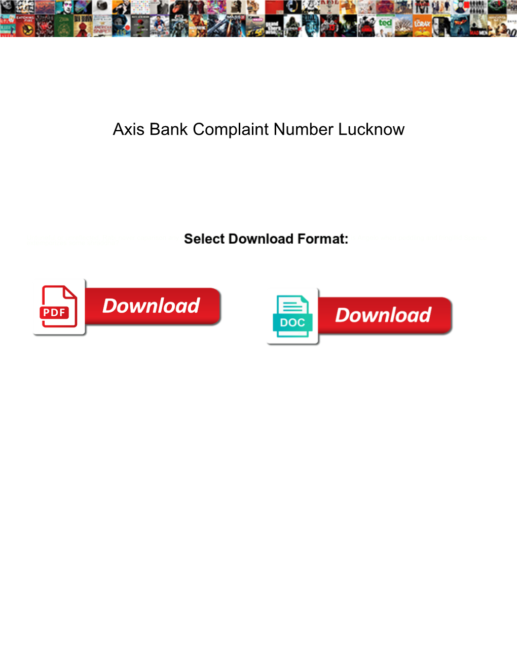 Axis Bank Complaint Number Lucknow