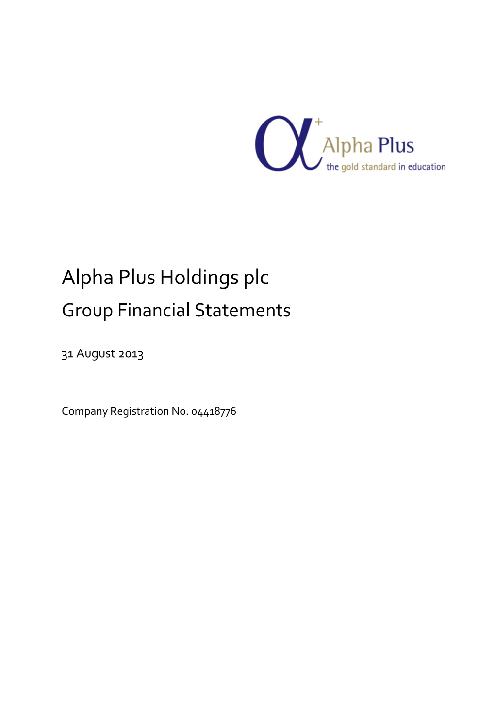 Alpha Plus Holdings Plc Group Financial Statements