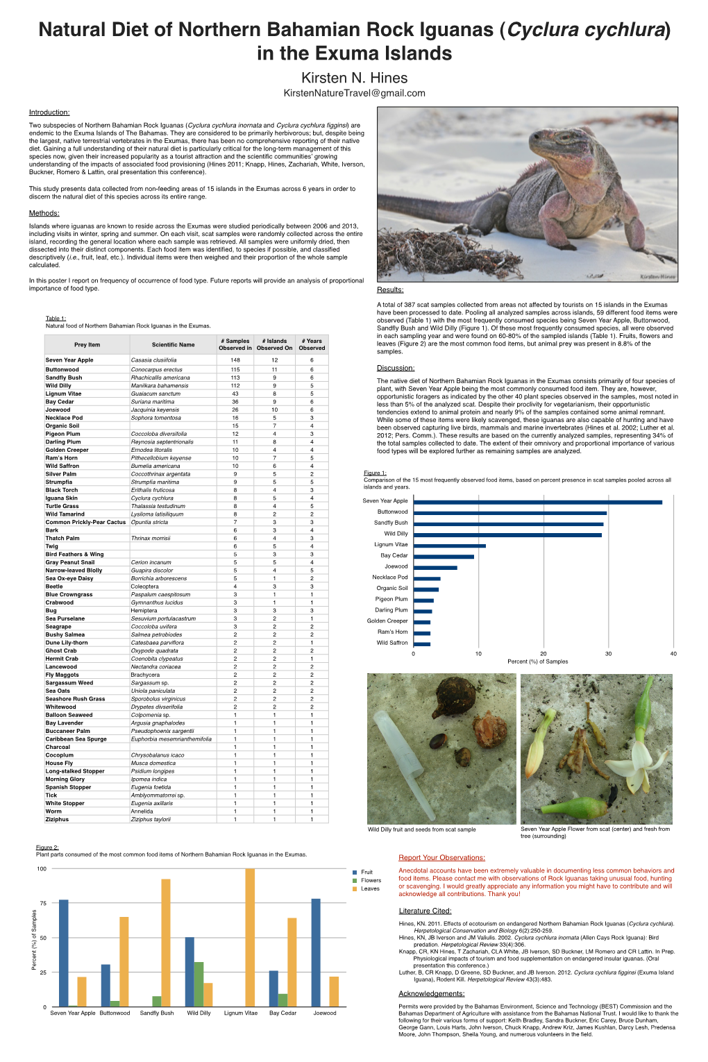 (Cyclura Cychlura) in the Exuma Islands Kirsten N