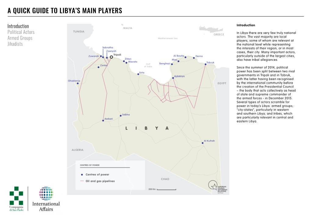 A Quick Guide to Libya's Main Players