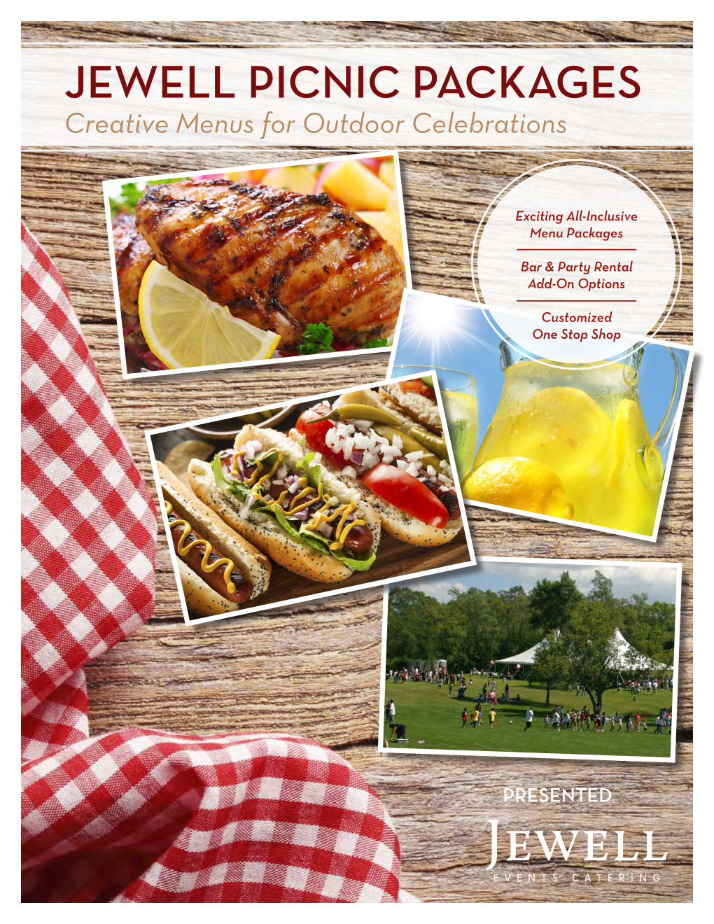 JEWELL PICNIC PACKAGES Creative Menus for Outdoor Celebrations