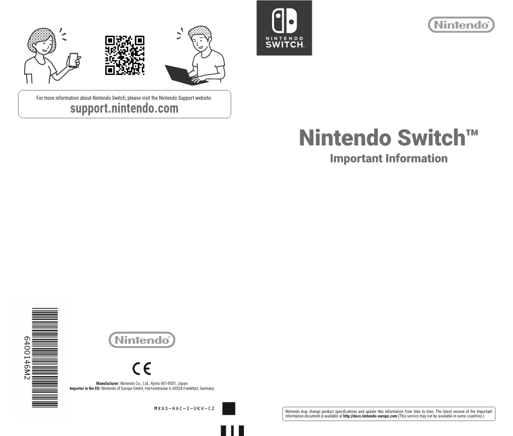 Nintendo Switch™ Important Information