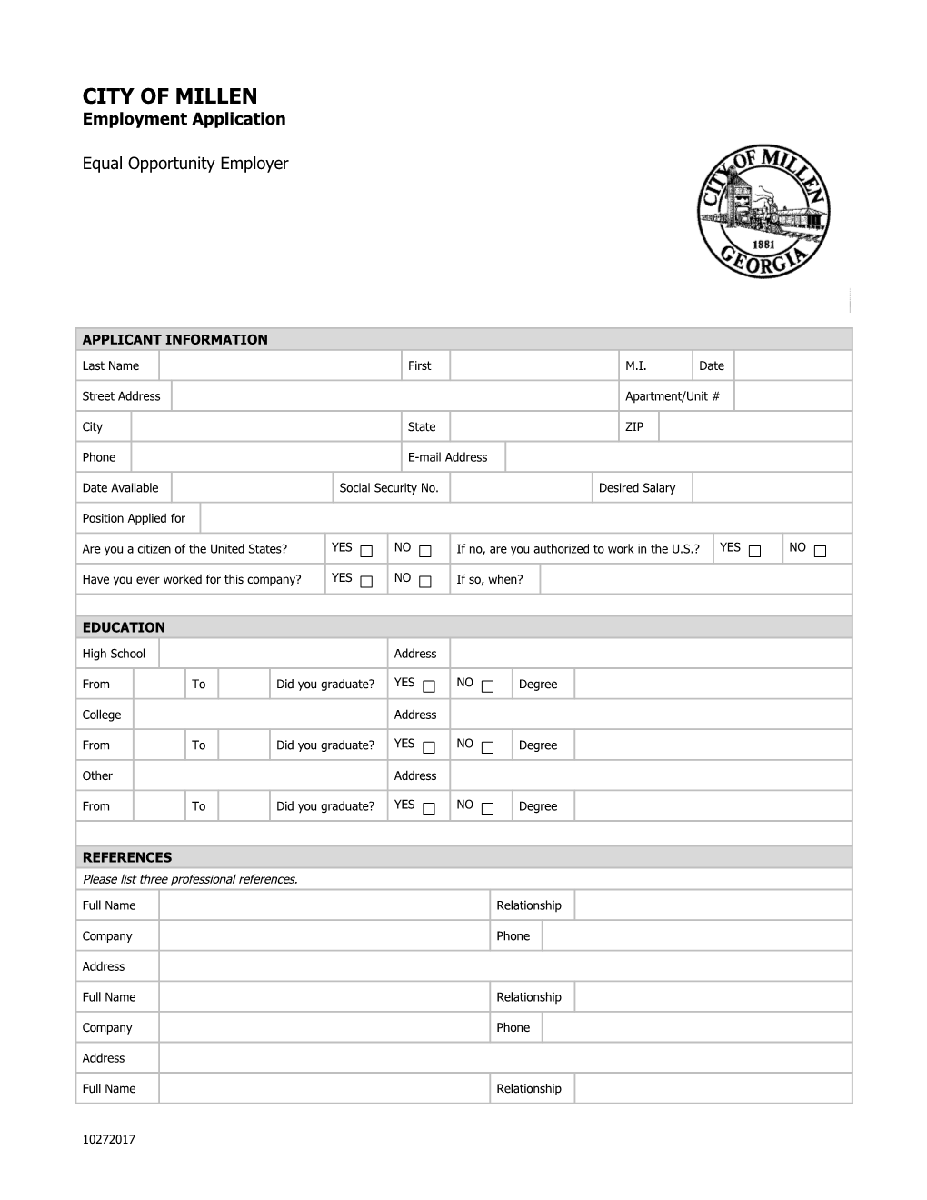 Employment Application (2-Pp.) s12