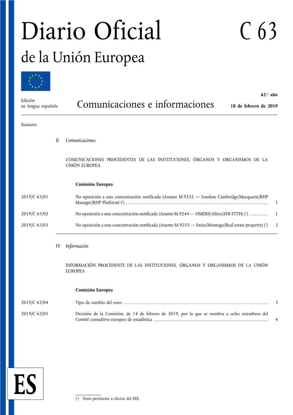 Diario Oficial C 63 De La Unión Europea