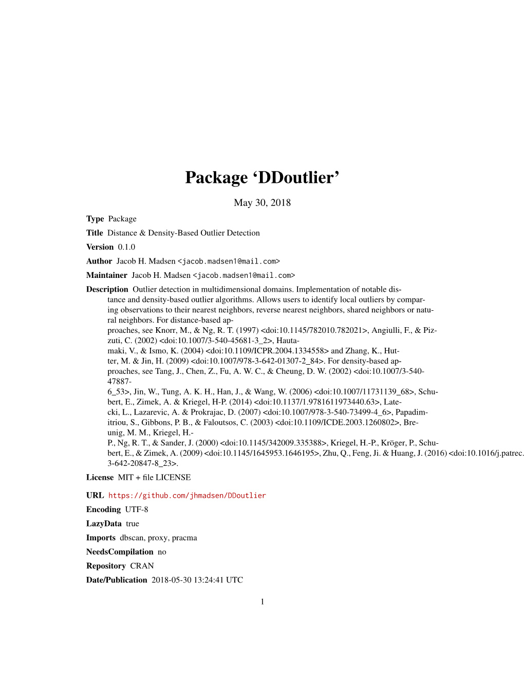 Package 'Ddoutlier'