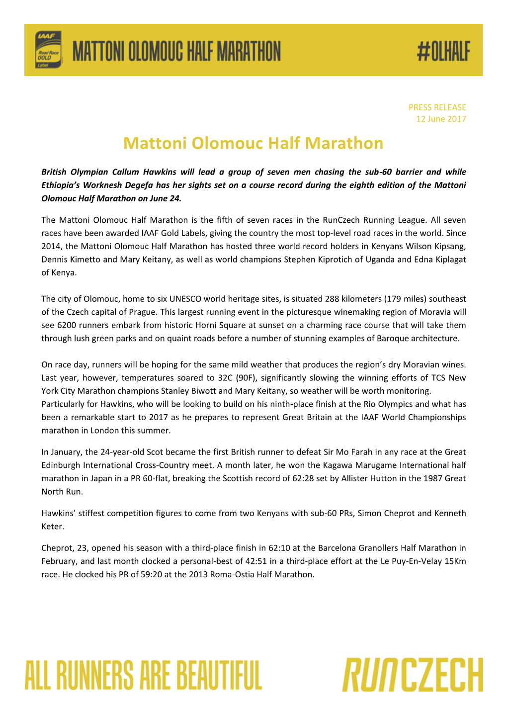 Mattoni Olomouc Half Marathon