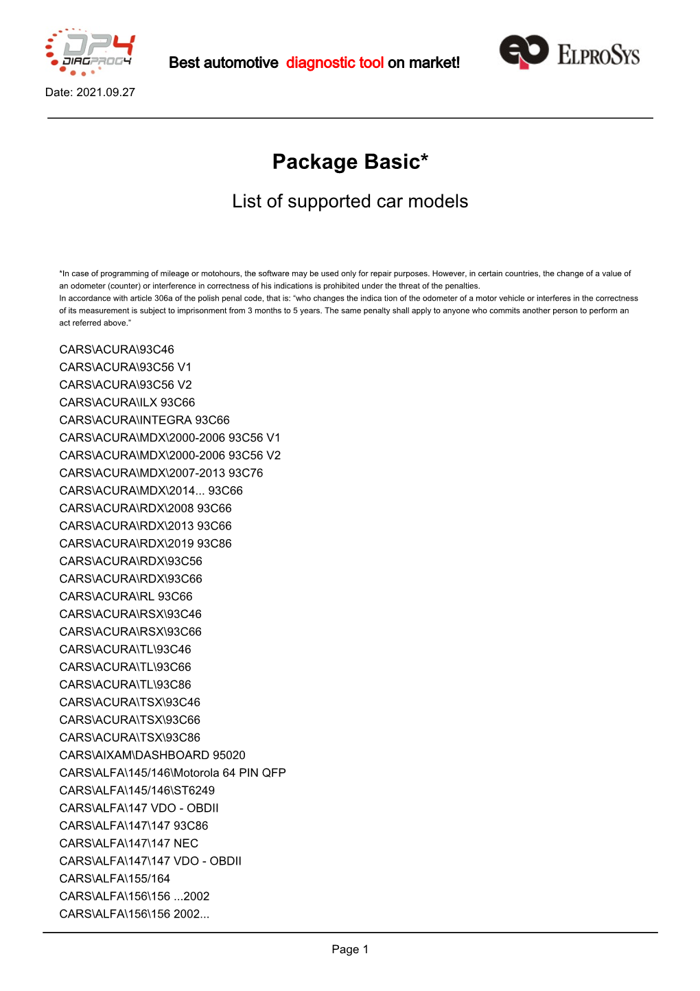 Package Basic*