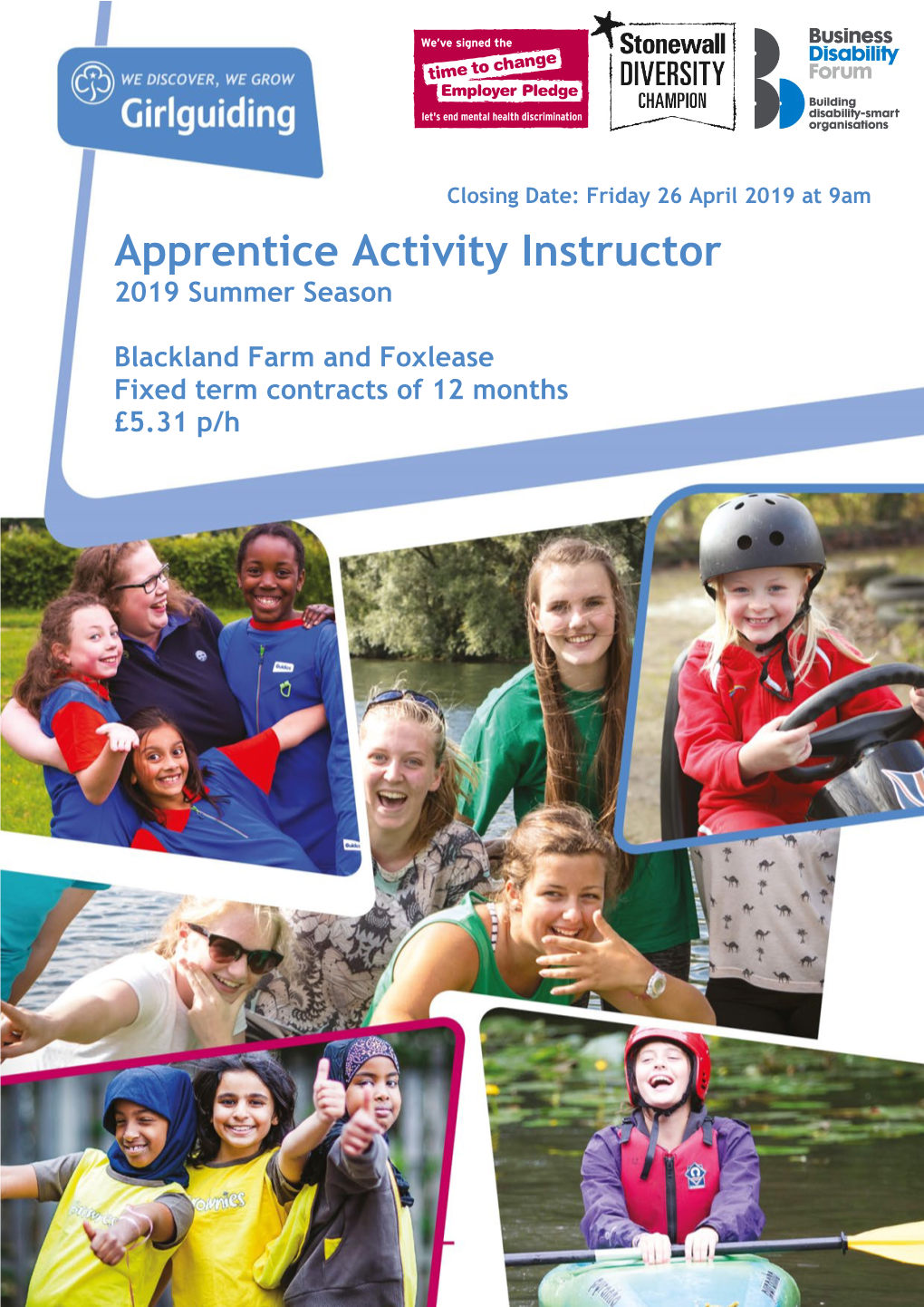 Apprentice Activity Instructor 2019 Summer Season