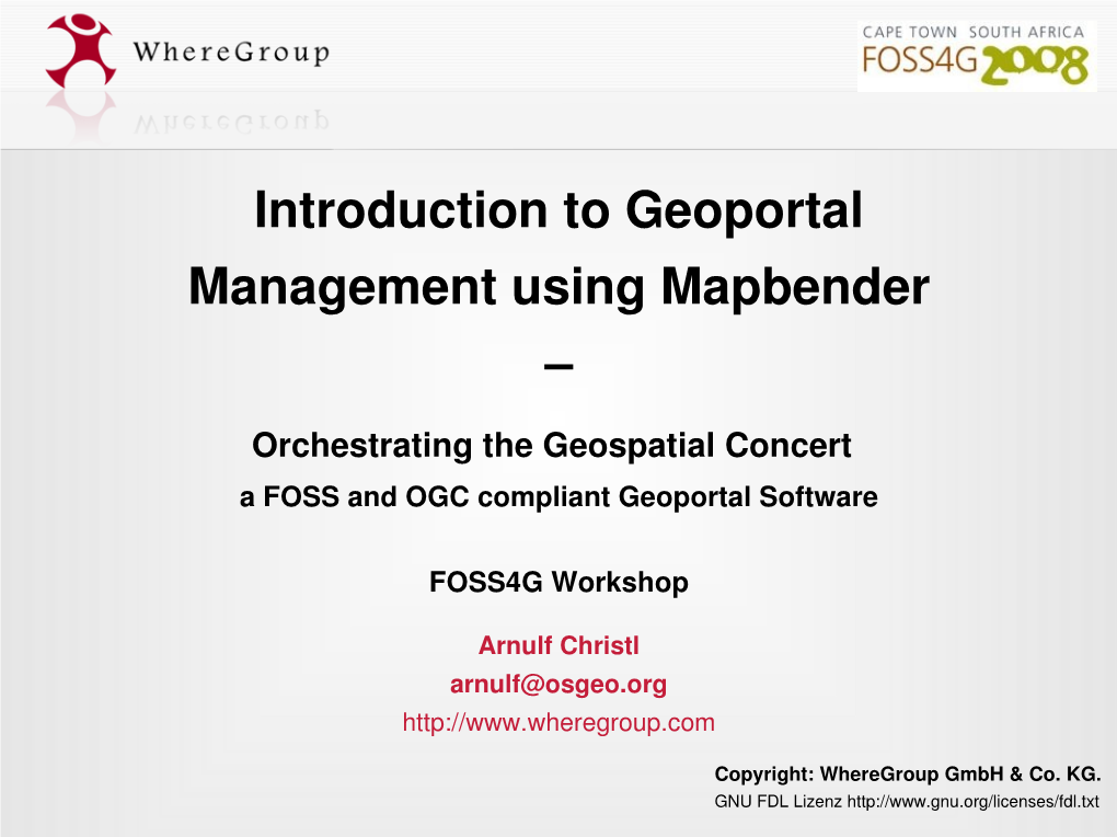 Geoportal Mapbender