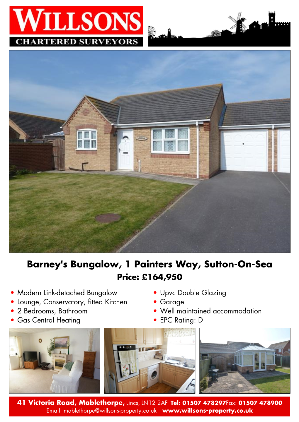 Barney's Bungalow, 1 Painters Way, Sutton-On-Sea Mablethorpe