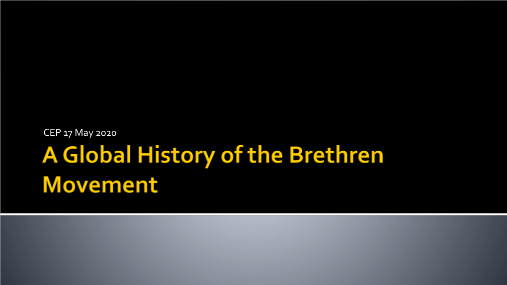 Global History of the Brethren Movement