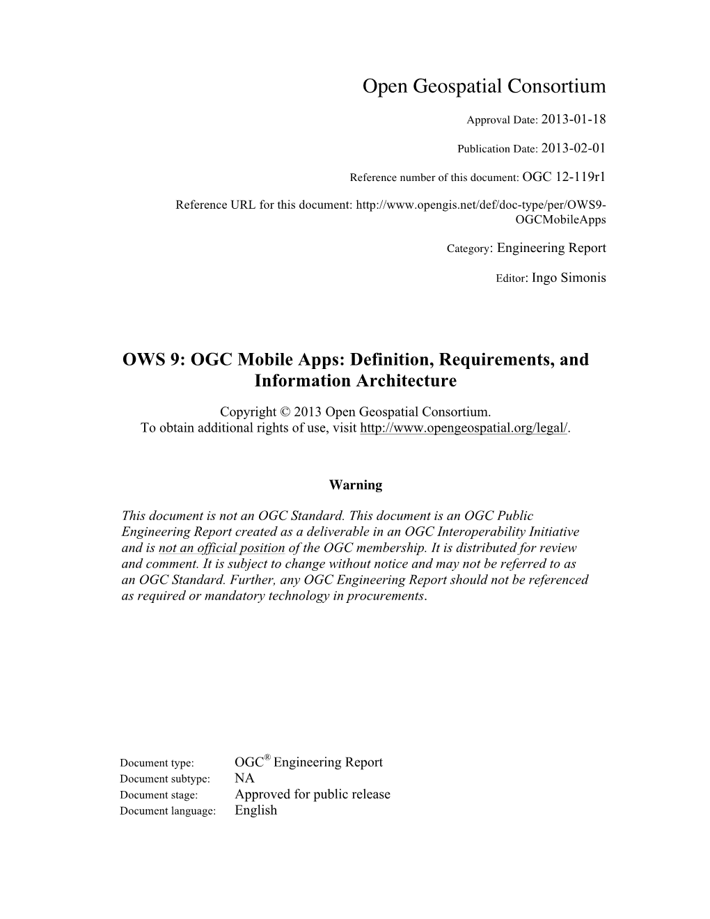 OWS-9: OGC Mobile Apps