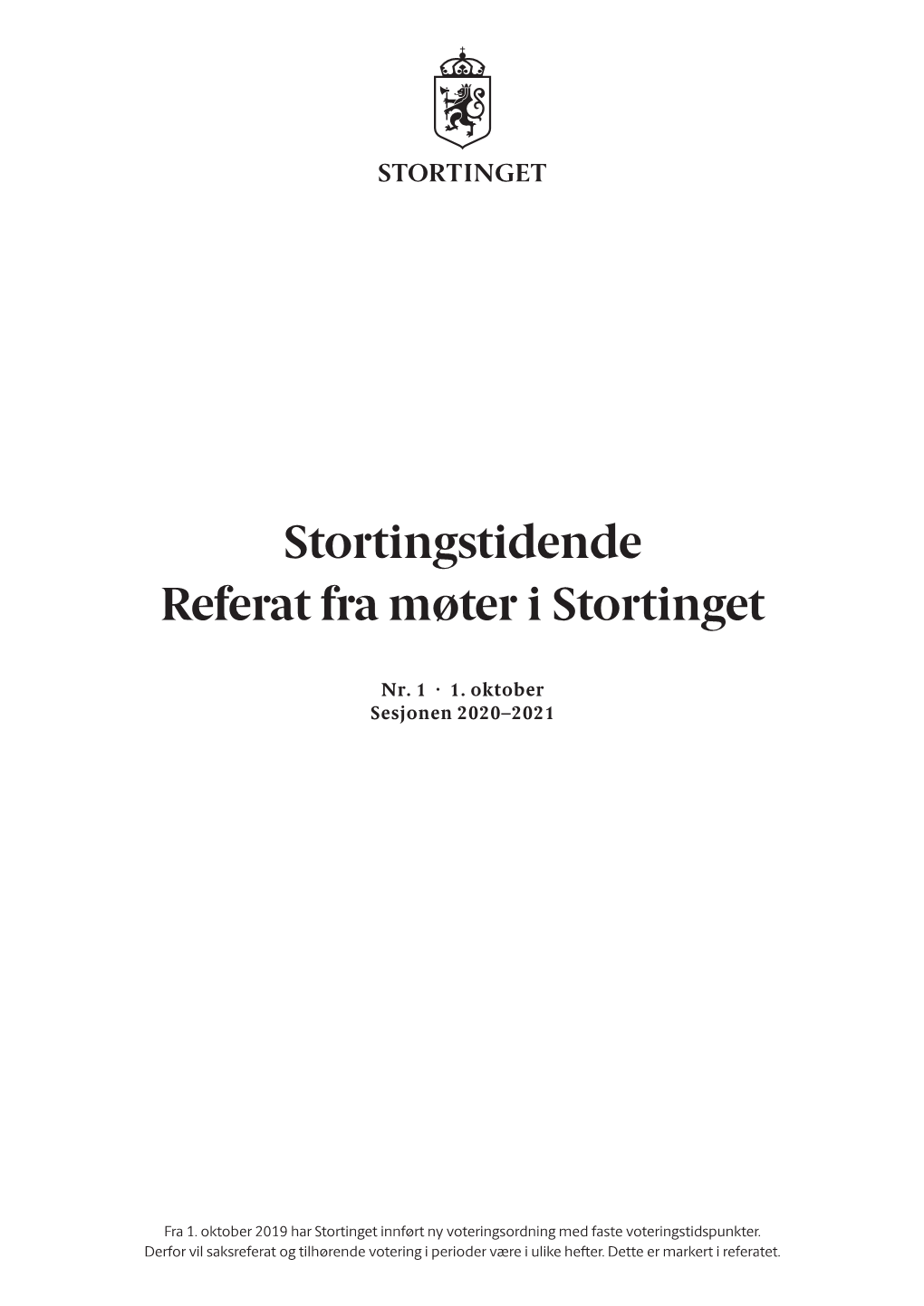 Stortingstidende Referat Fra Møter I Stortinget