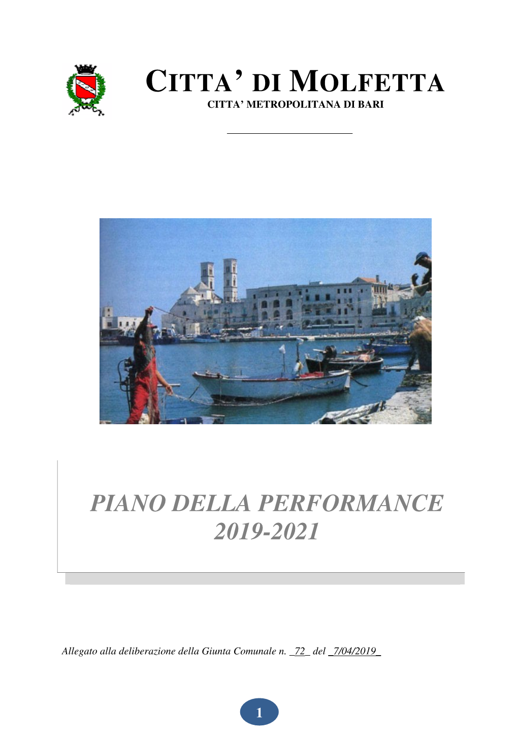 Relazione Piano Performance 2019-2021