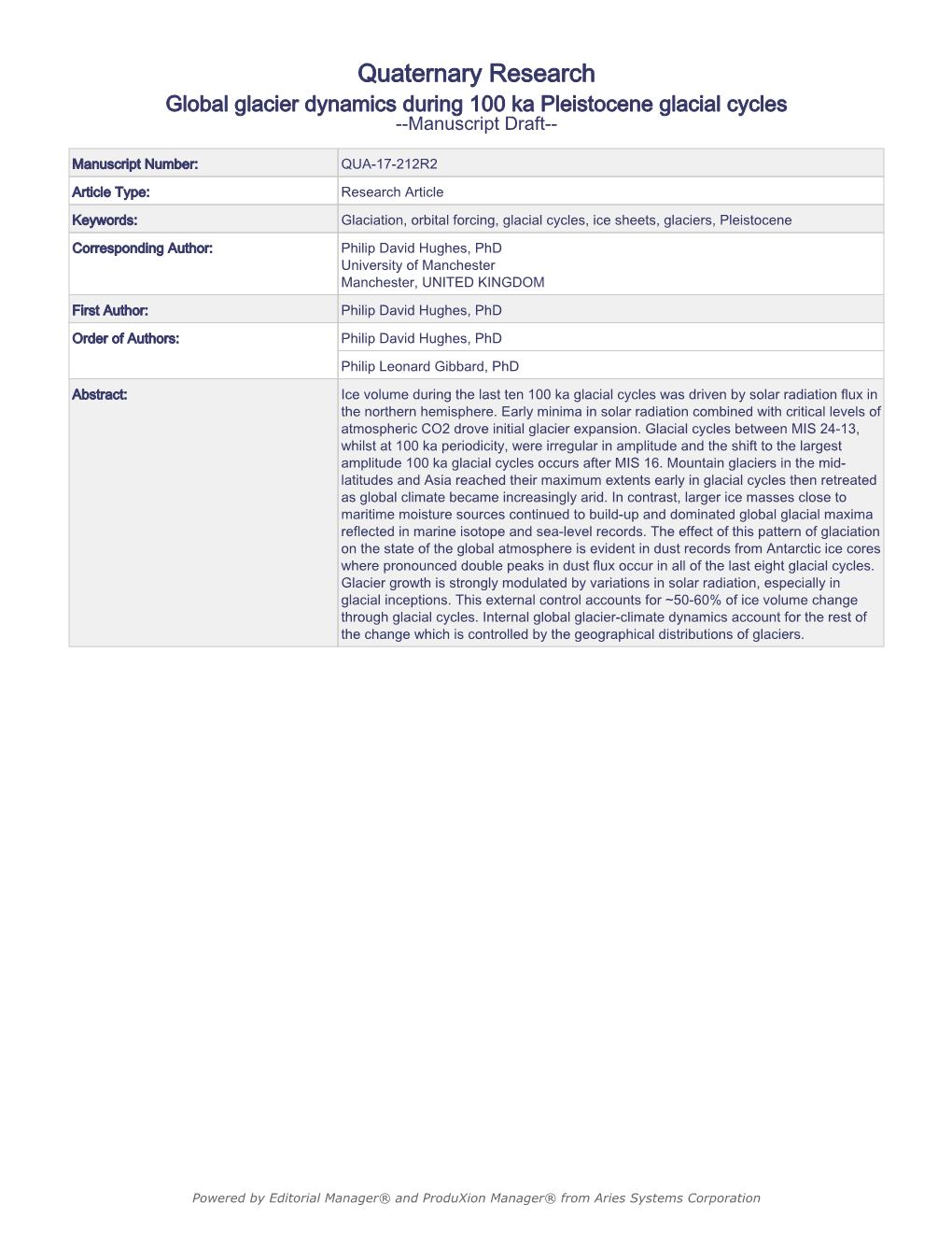 Quaternary Research