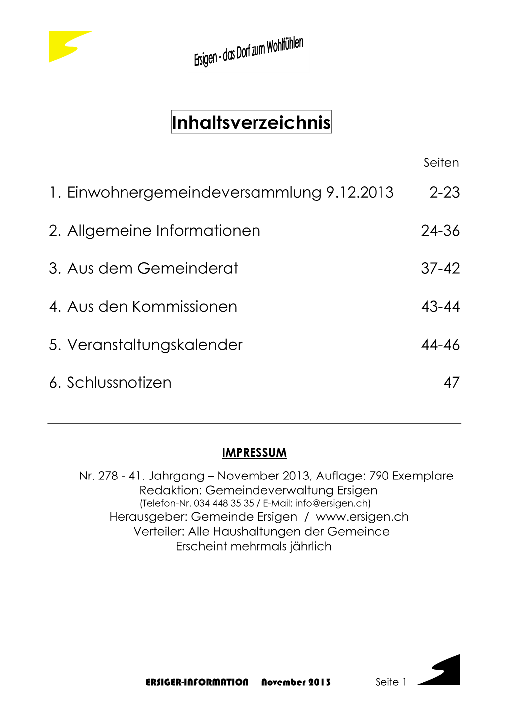 Ersiger-Information Nr. 235 Vom Dezember