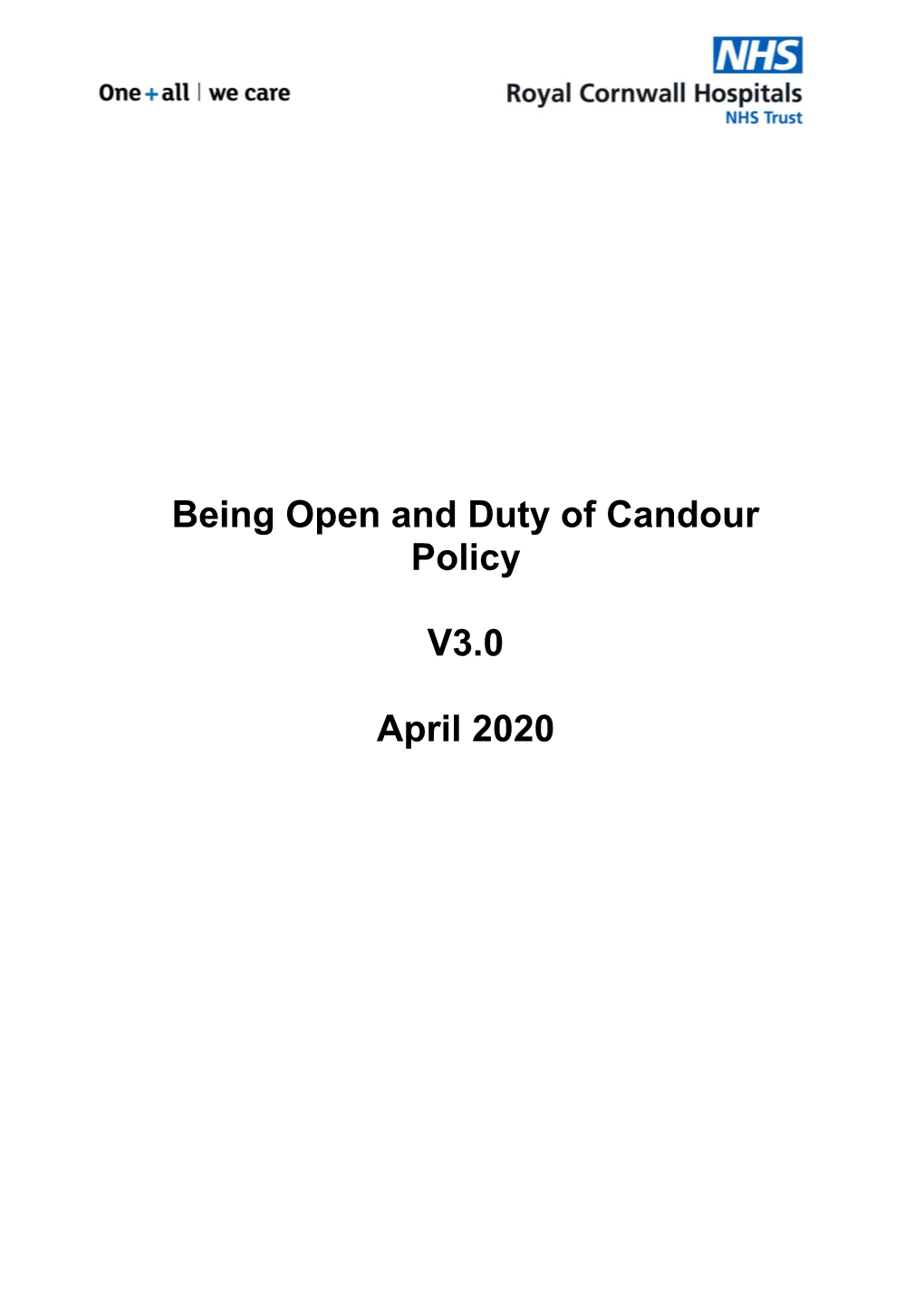 Appendix 8A. Duty of Candour (Doc) with Regard to Recognised Complications
