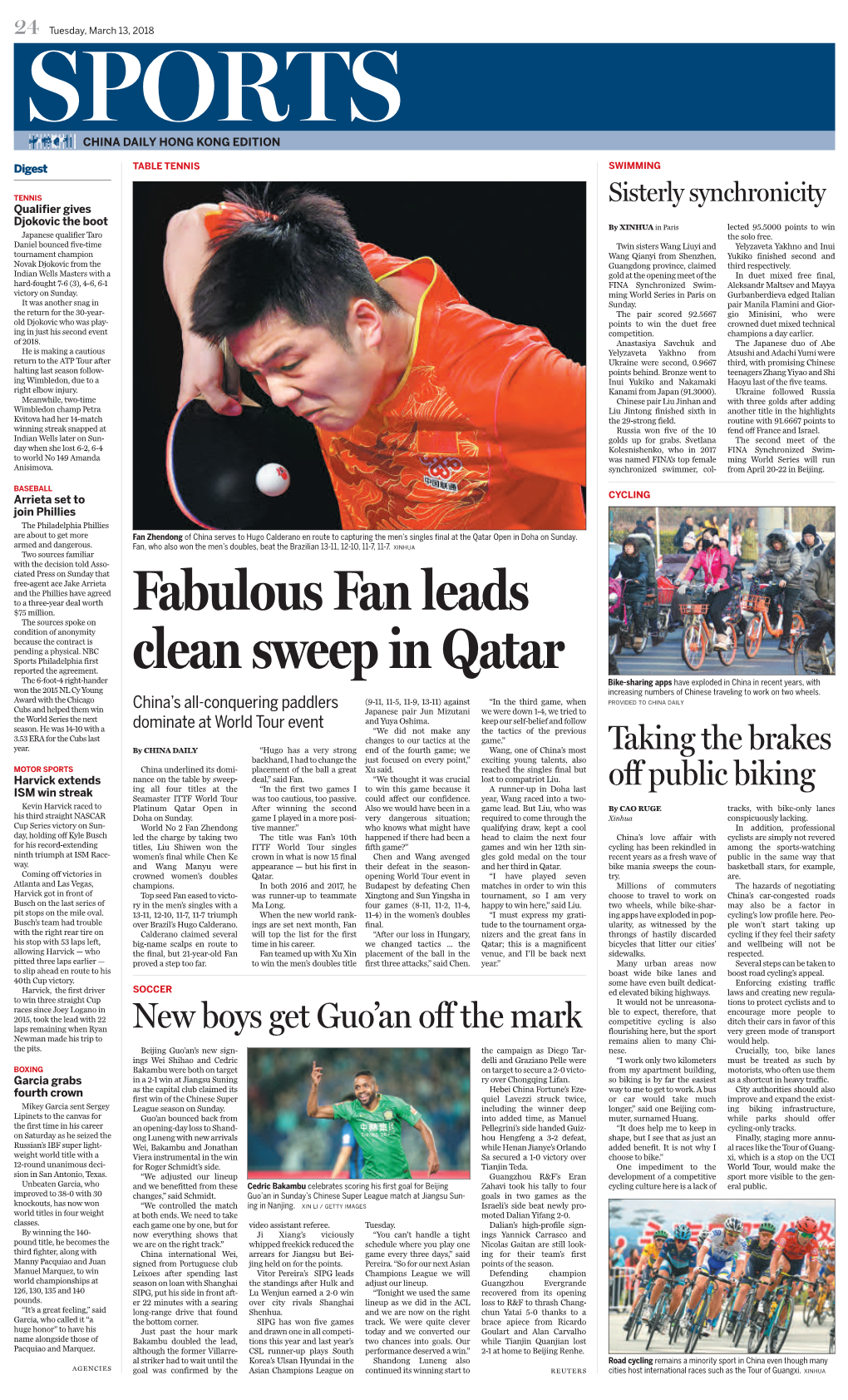 Fabulous Fan Leads Clean Sweep in Qatar