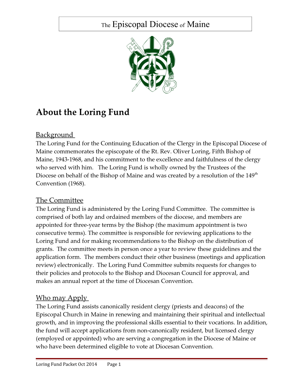 About the Loring Fund