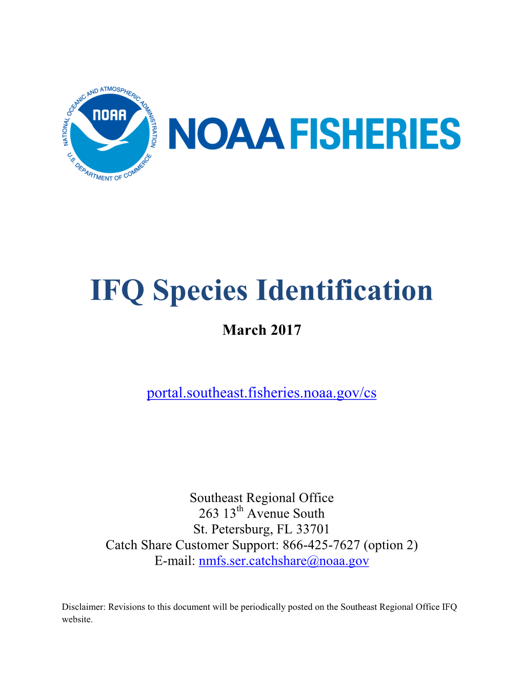 IFQ Species Identification