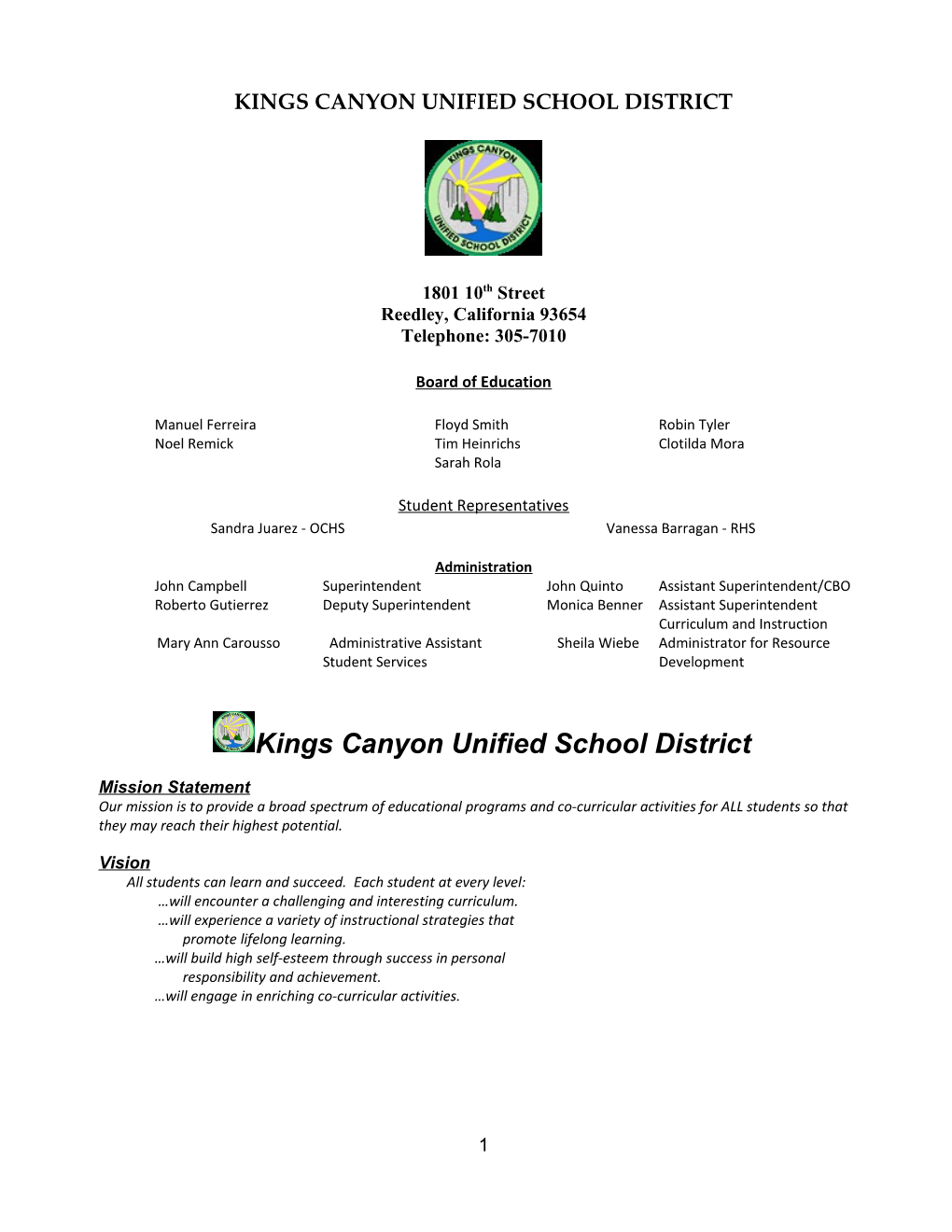 Kings Canyon Unified School District