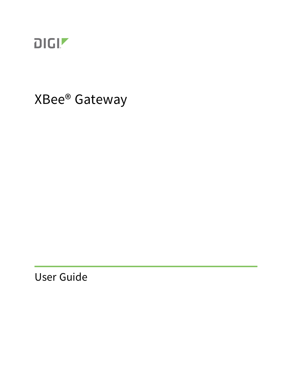 Digi Xbee Gateway User Guide