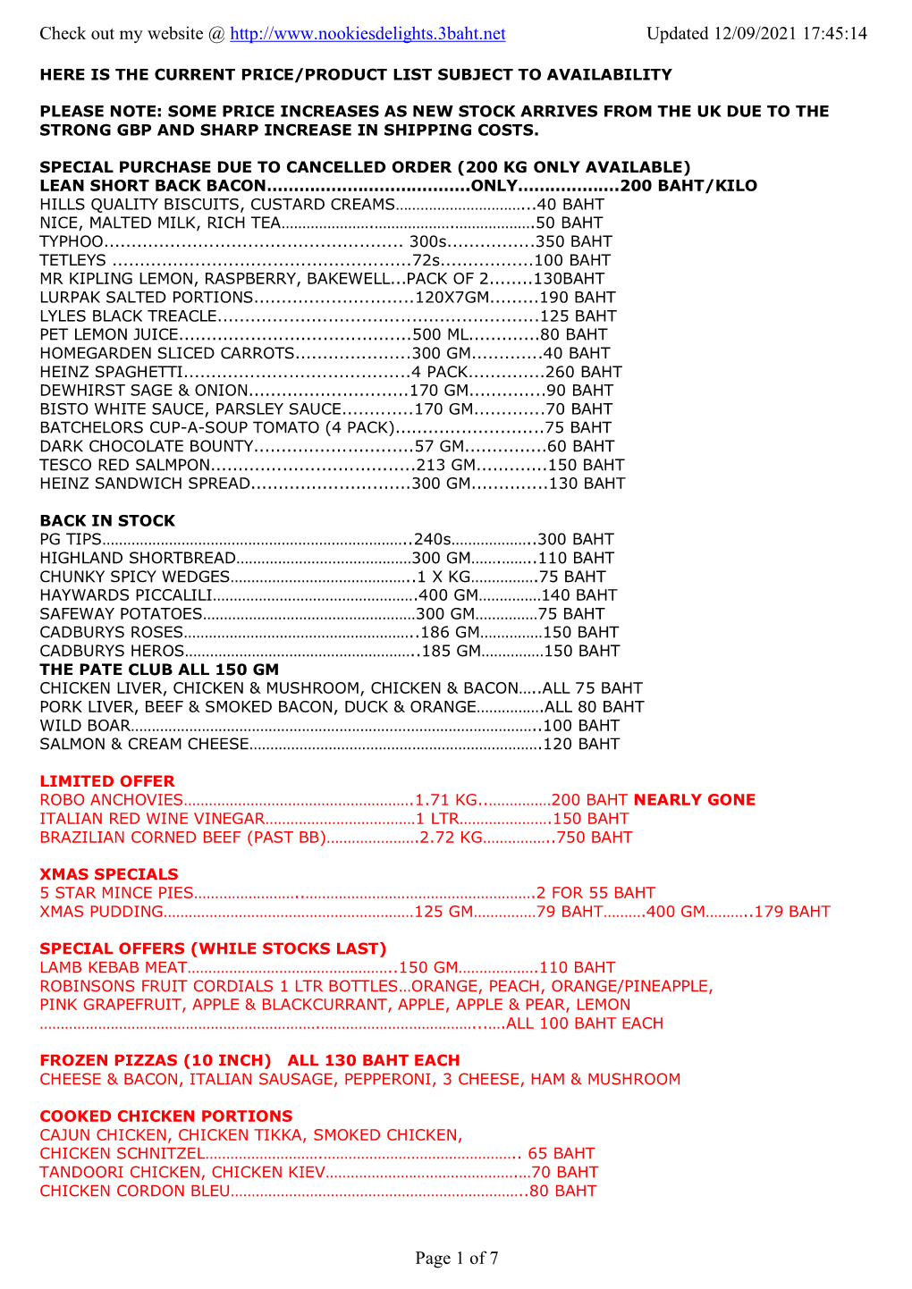 Nookies Price List.Pdf (3Baht.Net)